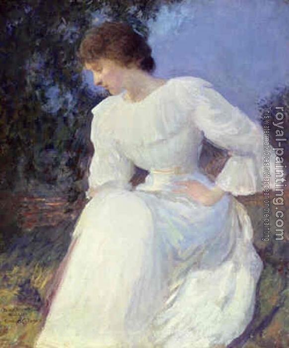 Edmund Charles Tarbell : Portrait of a Woman in White